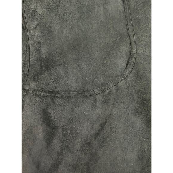 Style & Co Hunter Green suede look fur lined vest with hidden Snap buttons/ Size - Picture 12 of 12